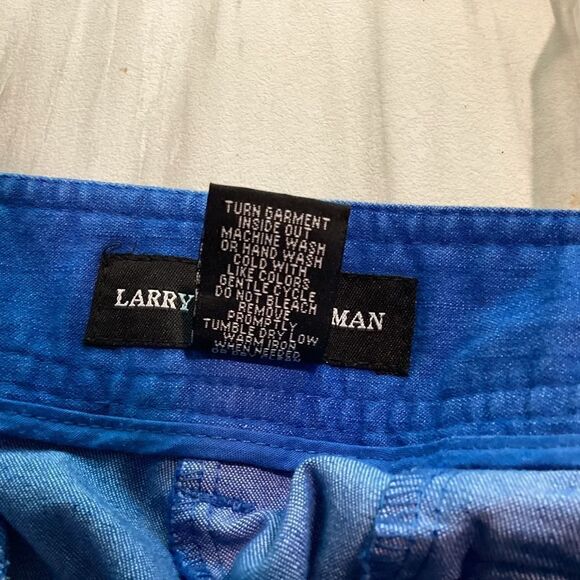 NWOT. Larry Levine Brand Women’s 20W Royal Blue Capris - Picture 9 of 9